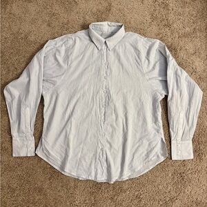 Modern Citizen Button Down Shirt Women size Large Light Blue Collar Long Sleeve